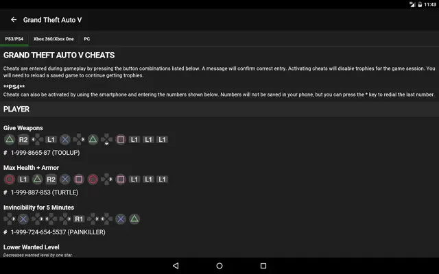 Cheats for GTA android App screenshot 4