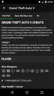 Cheats for GTA android App screenshot 7